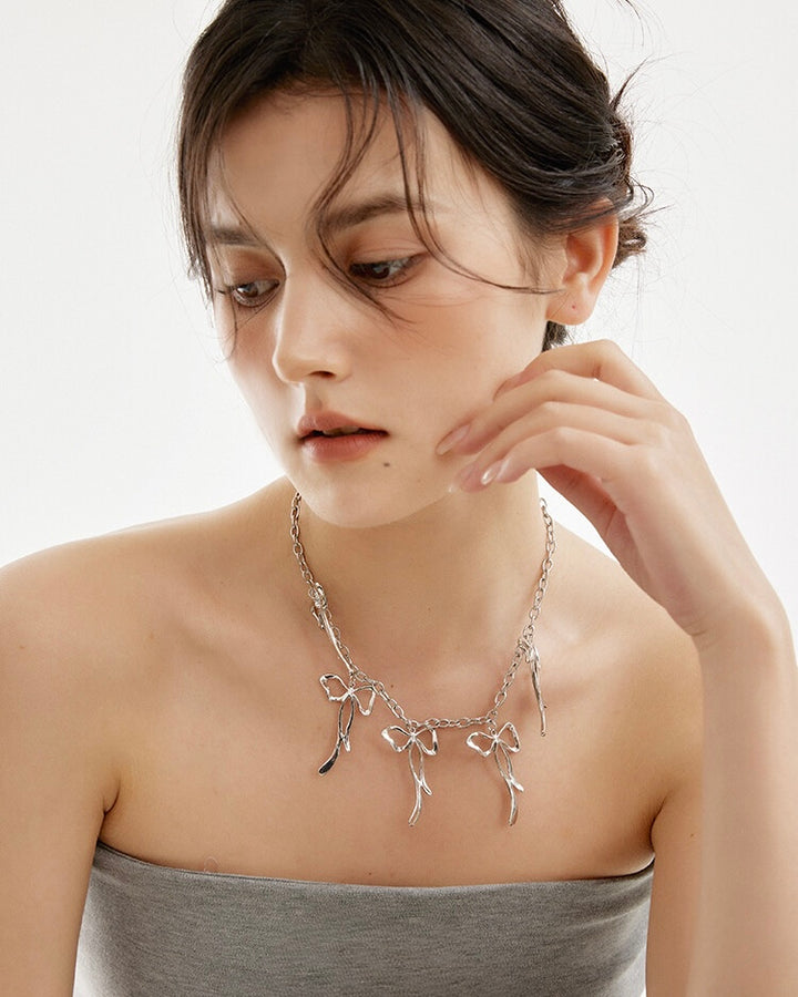 Ribbon Charm Necklace