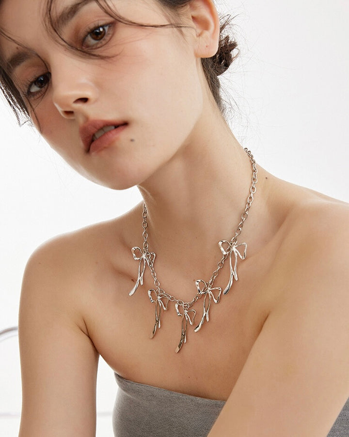 Ribbon Charm Necklace