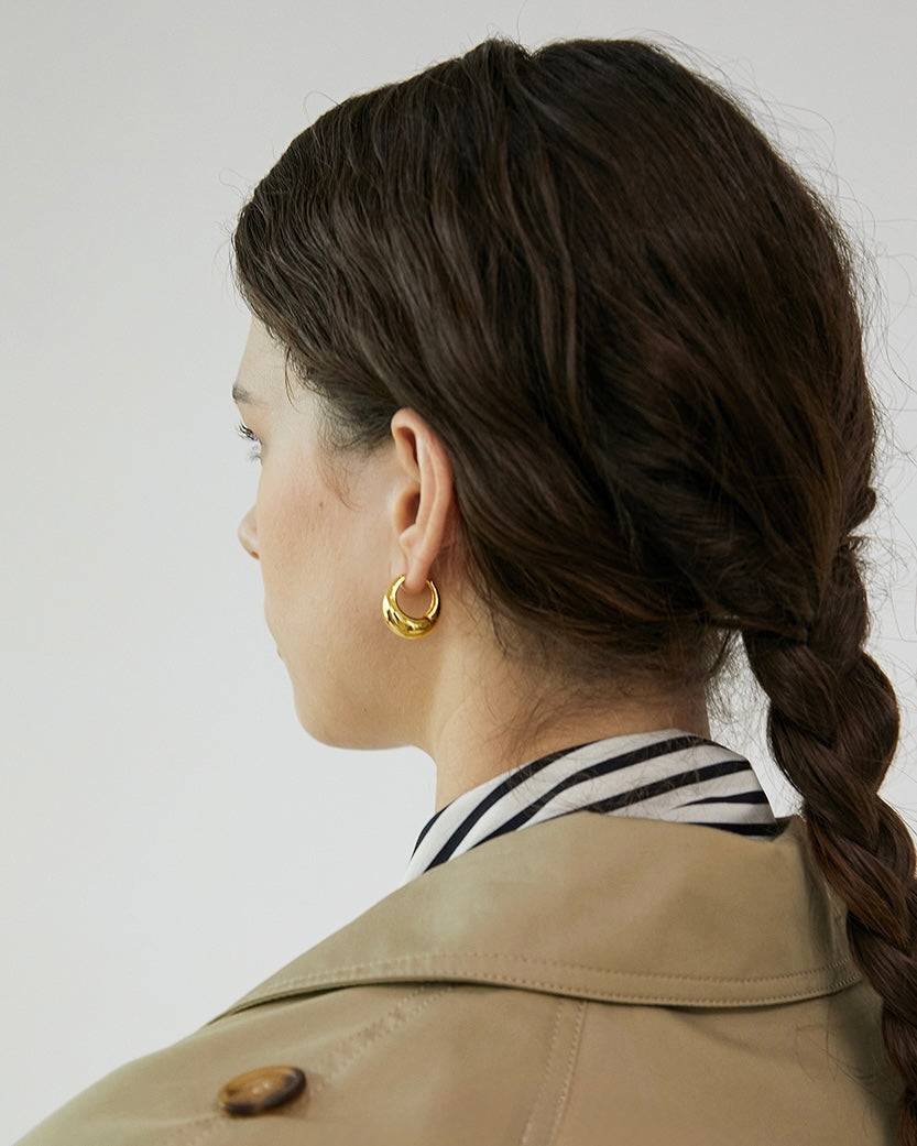 Chunky Dome Hoop Earrings