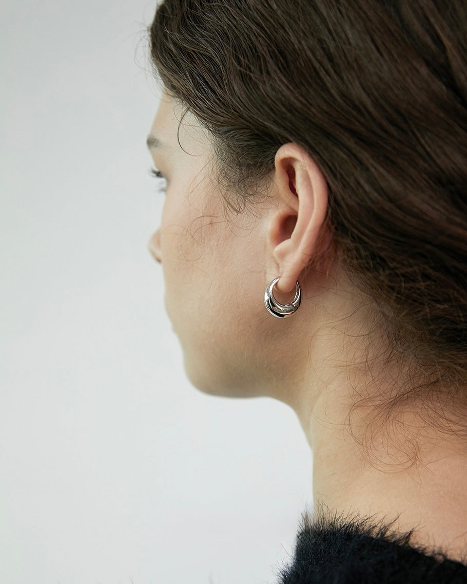 Chunky Dome Hoop Earrings