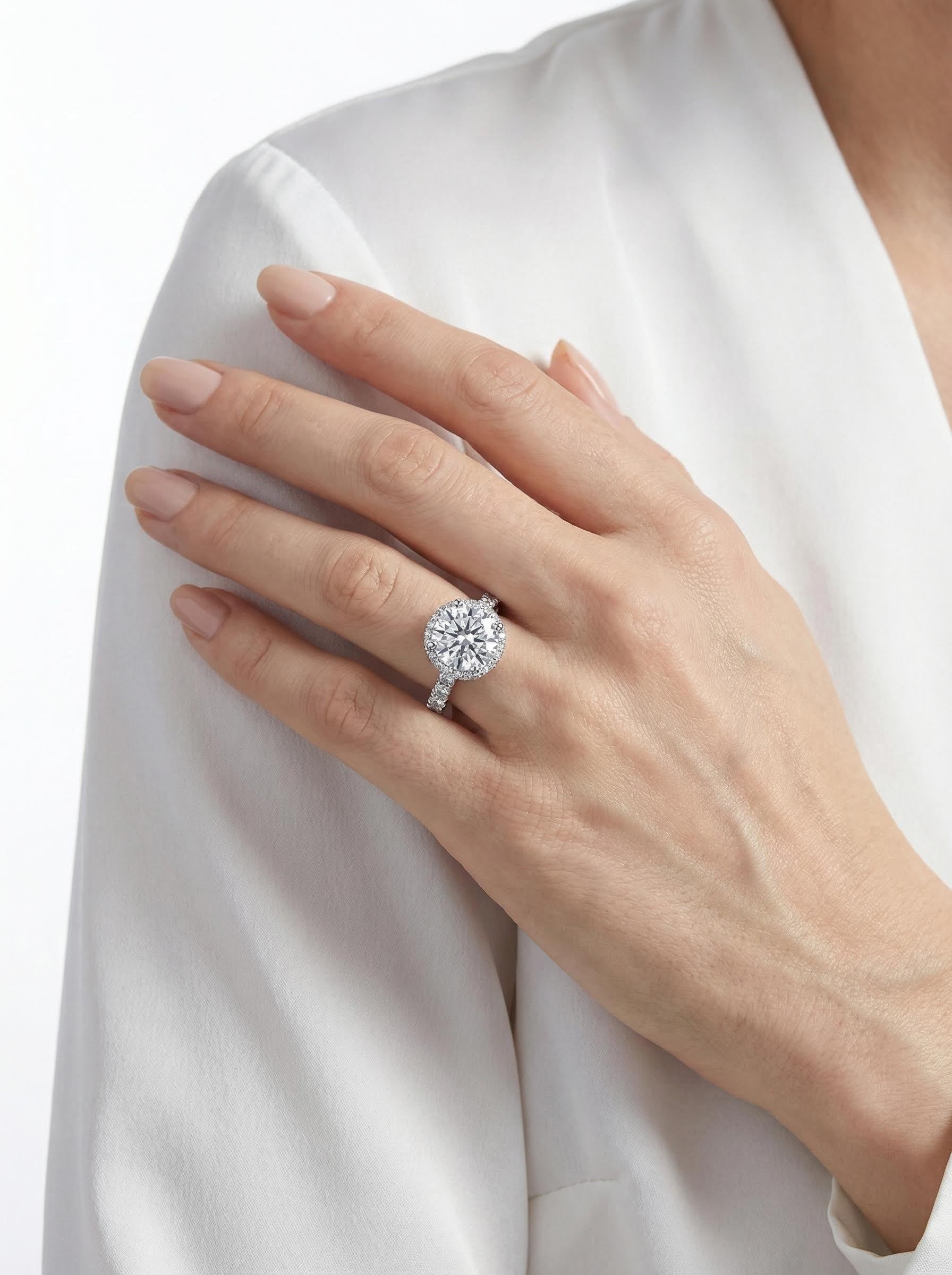 Starlight Halo 5ct Moissanite Statement Ring