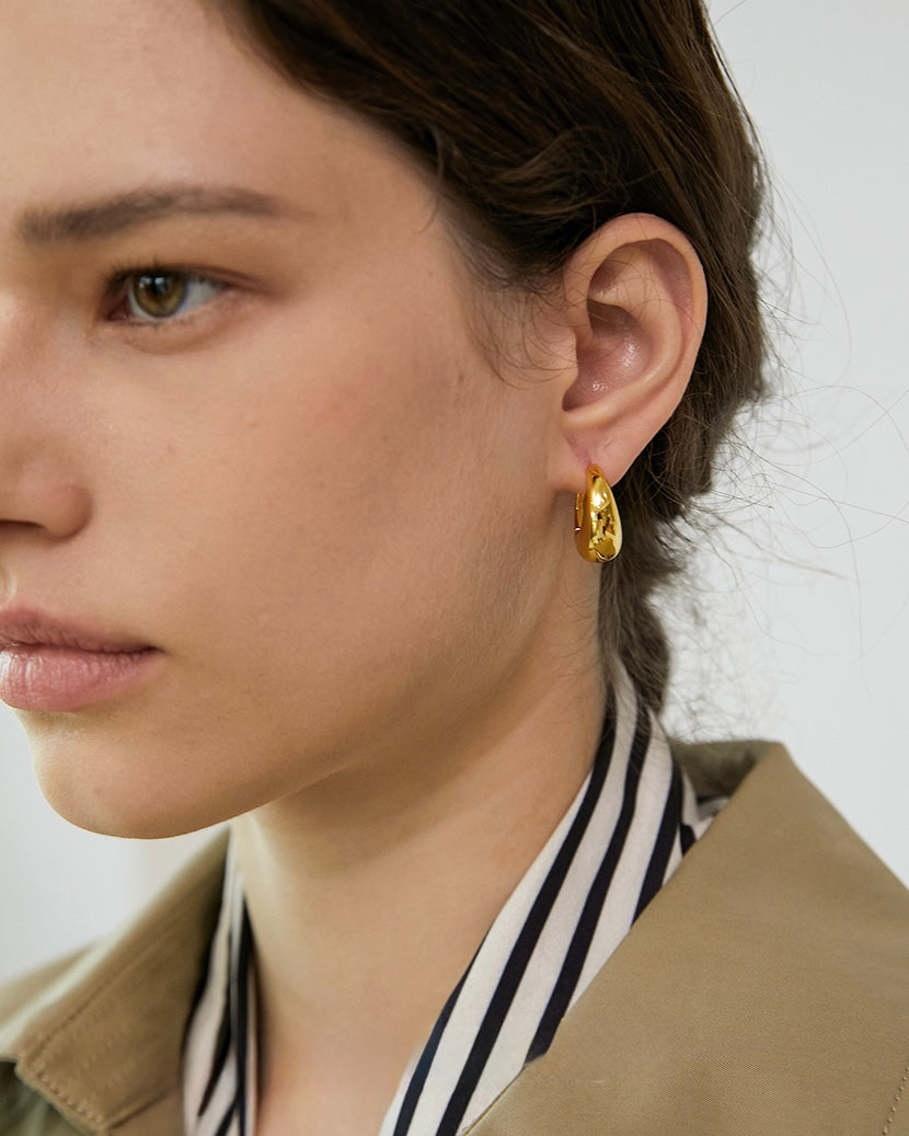 Chunky Dome Hoop Earrings