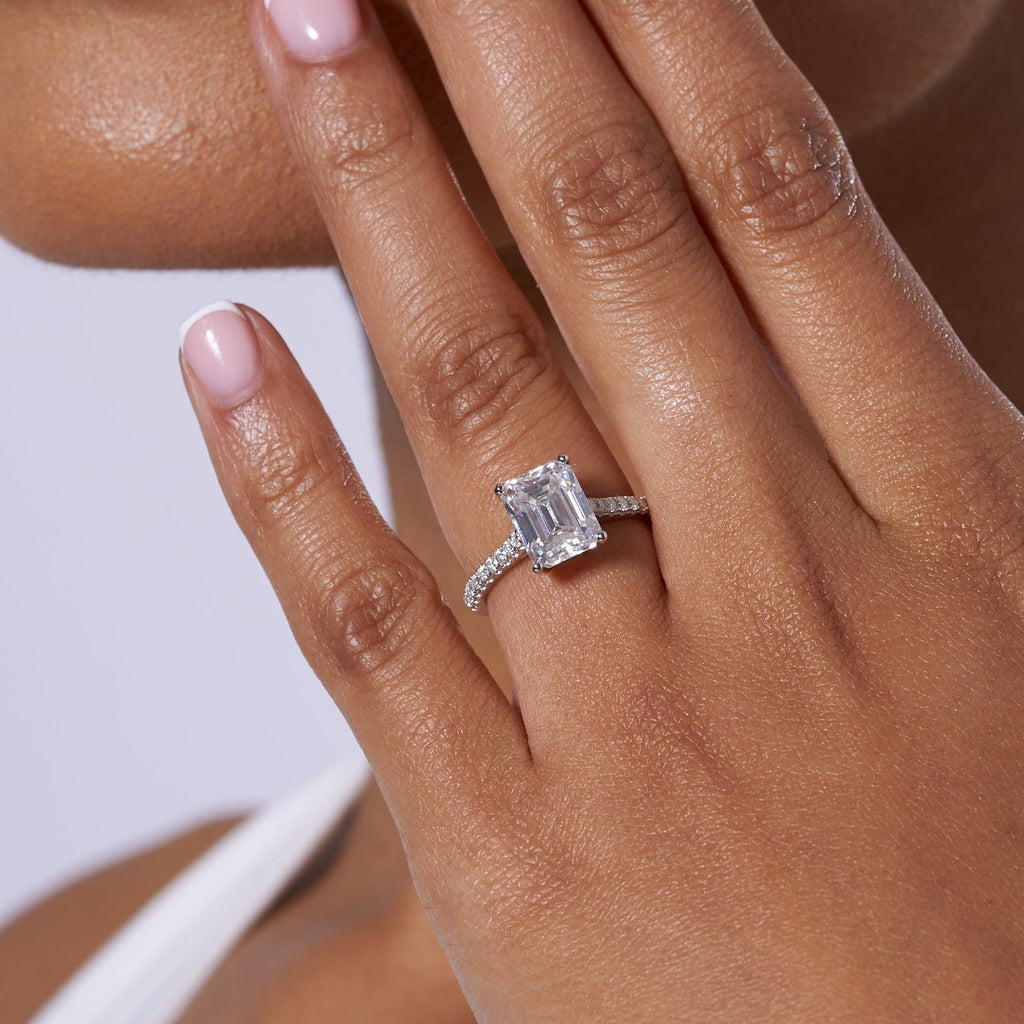 Iridescent Moissanite Ring