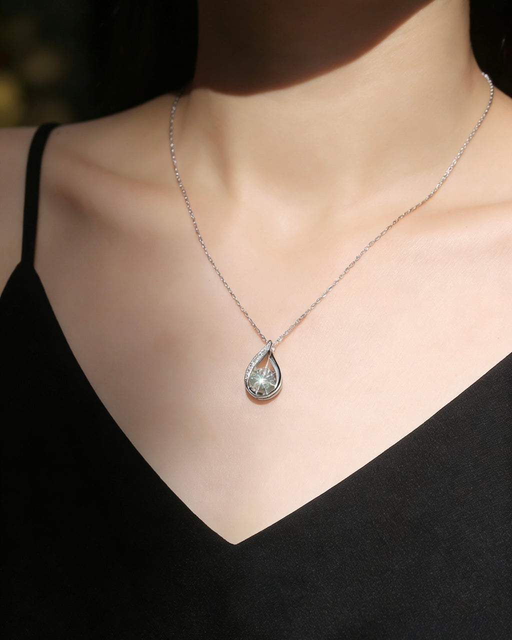 Meteor Wish™ Moissanite Heart Charm Necklace