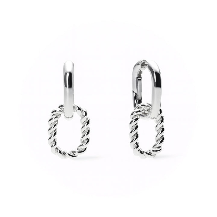 Twist Link Hoop Earrings