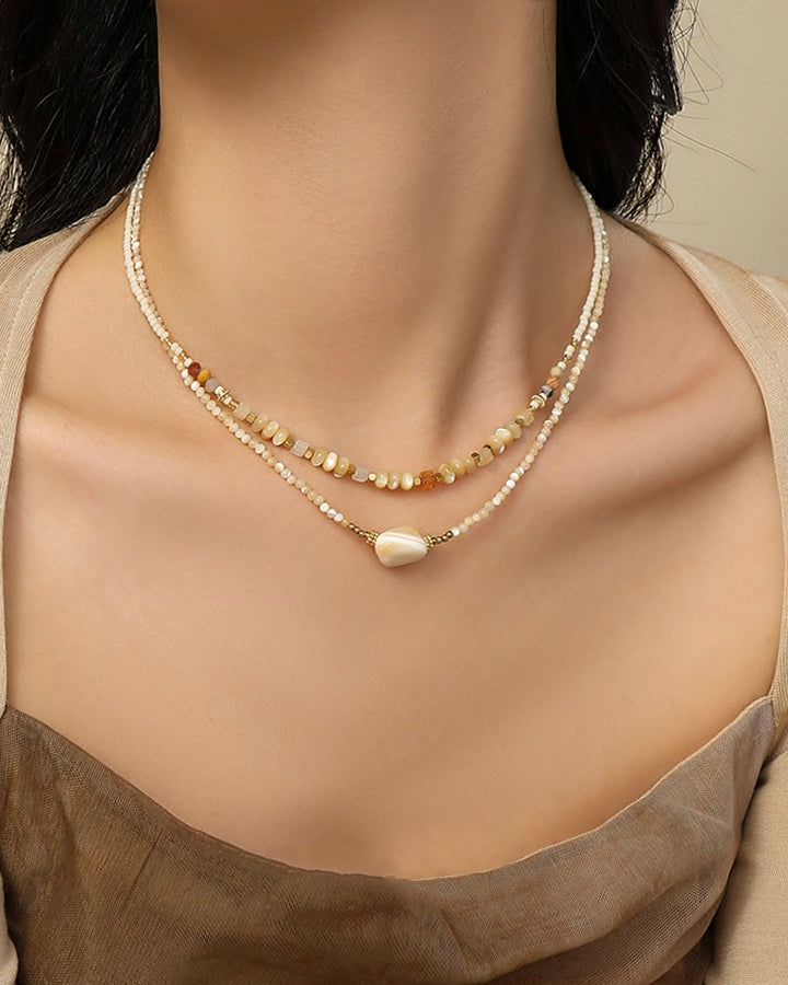 Natural Stone Beaded Necklace Set