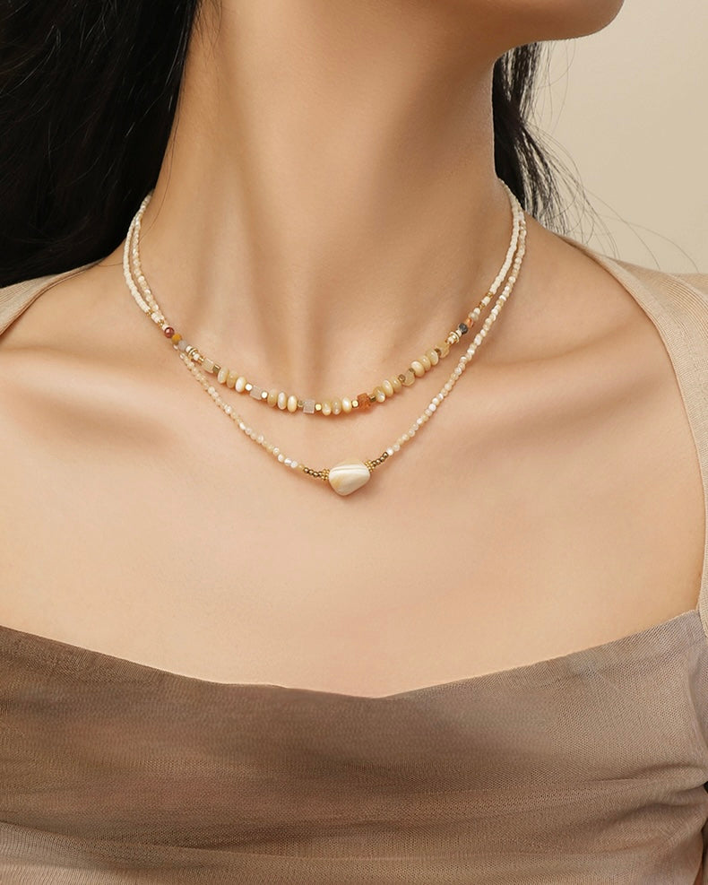 Natural Stone Beaded Necklace Set