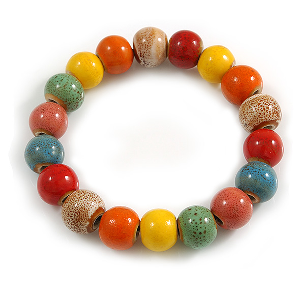 Handmade Ceramic Bead Bracelet