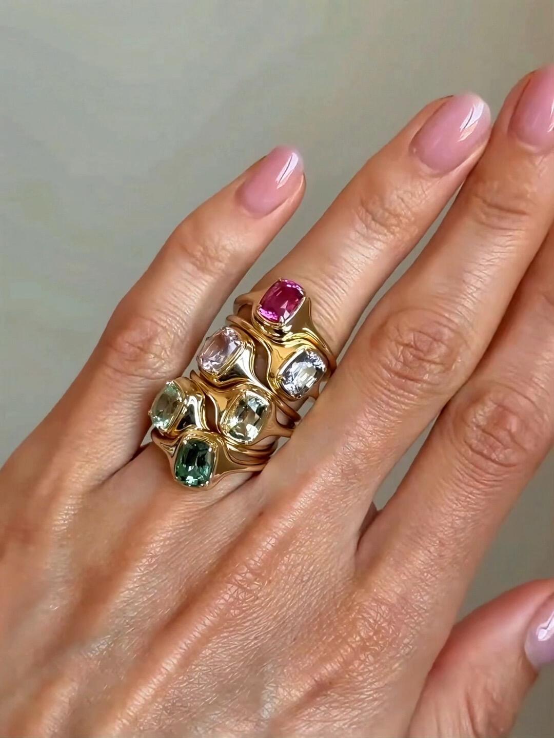 Gold Bezel Stone Ring