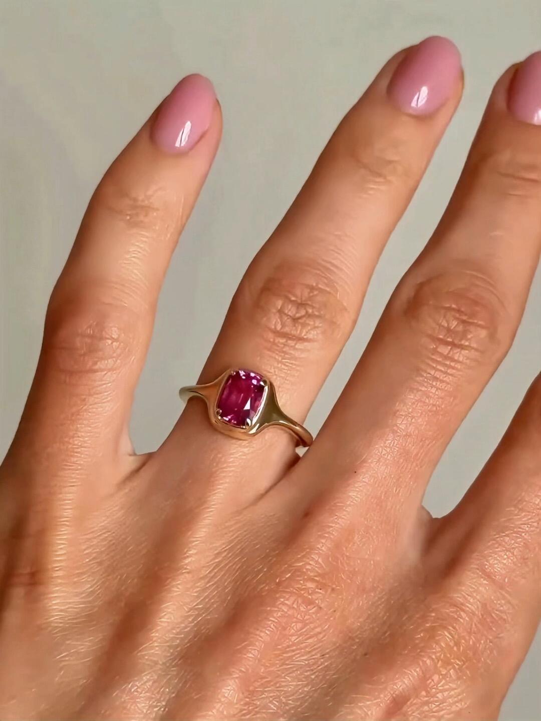 Gold Bezel Stone Ring