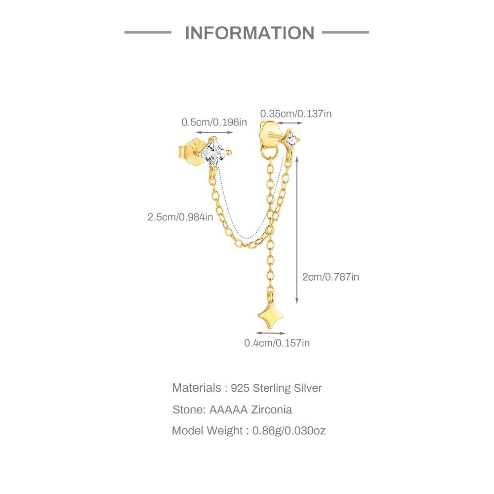 Duo Chain Earrings