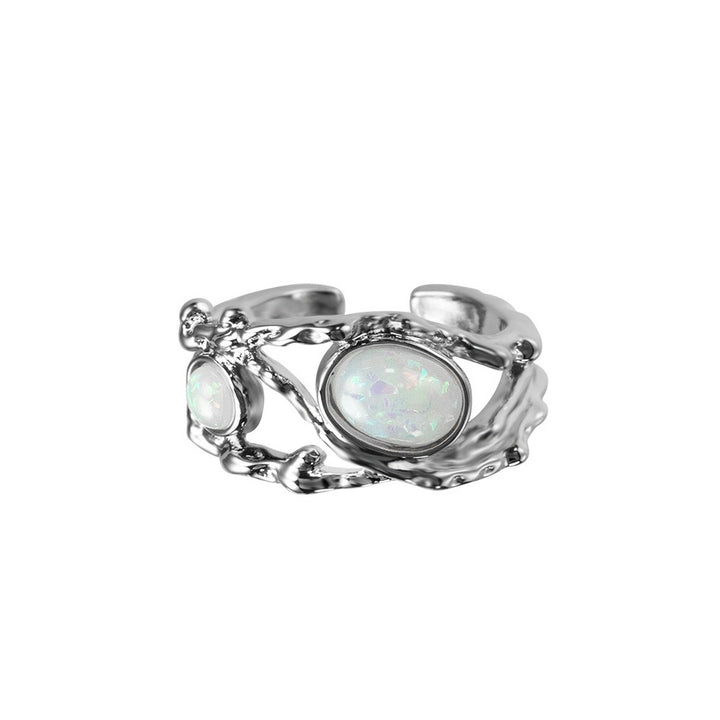 White Opal Gems Ring