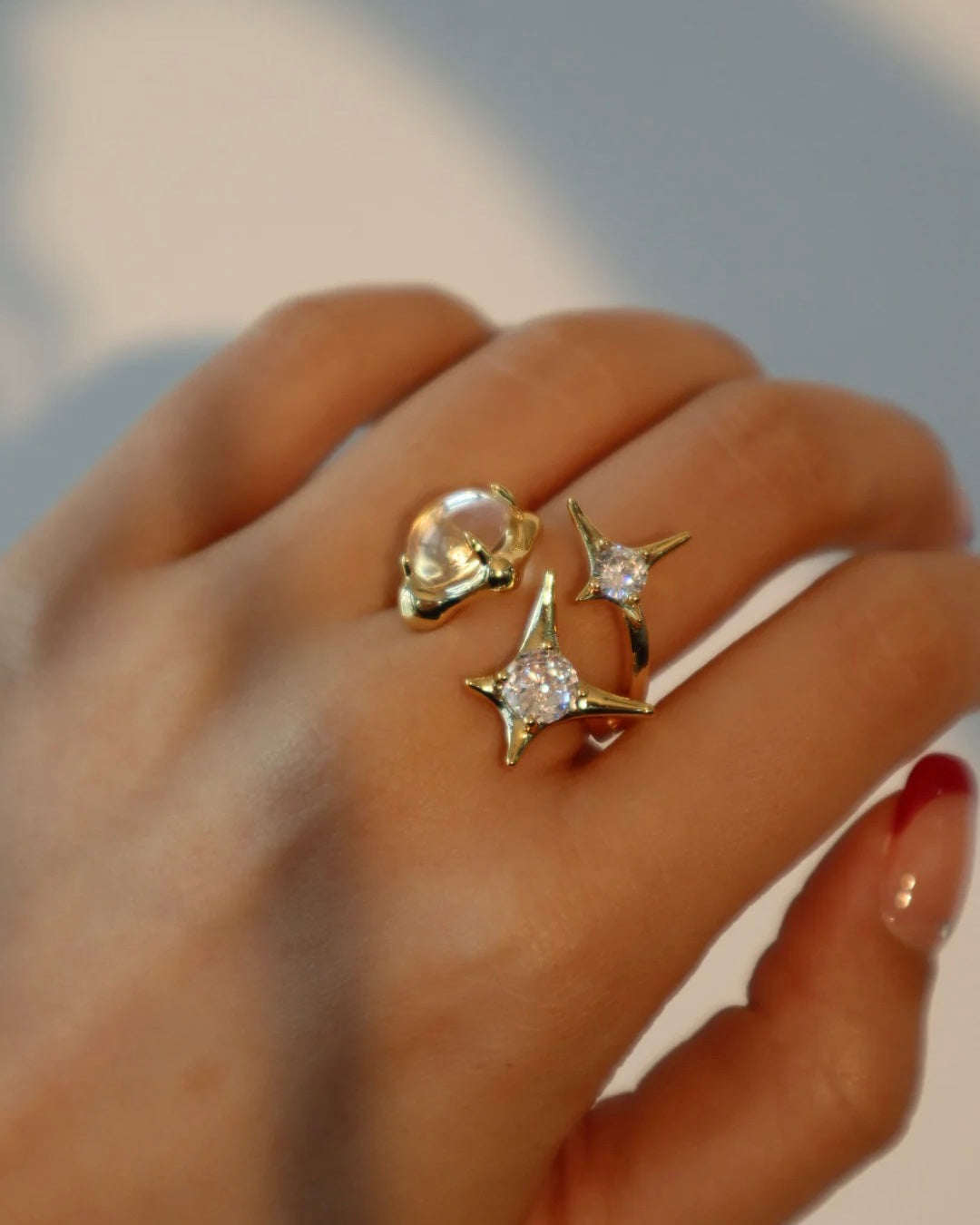 3 in 1 Gemstones Ring