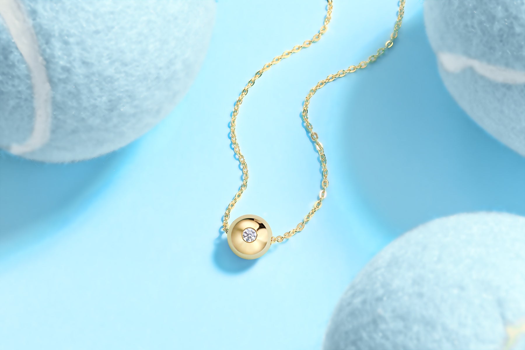 Golden Sphere™ Moissanite Pendant Necklace