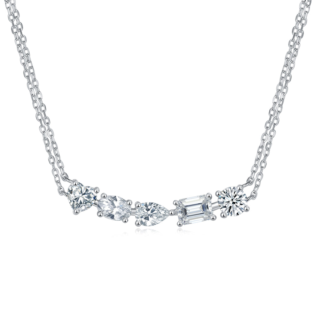 Galaxy Moissanite Bar Necklace