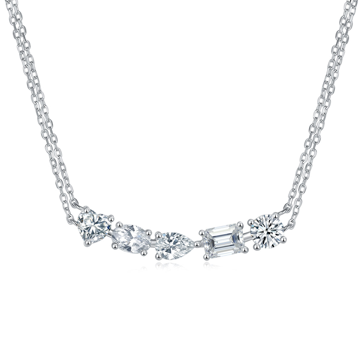 Galaxy Moissanite Bar Necklace