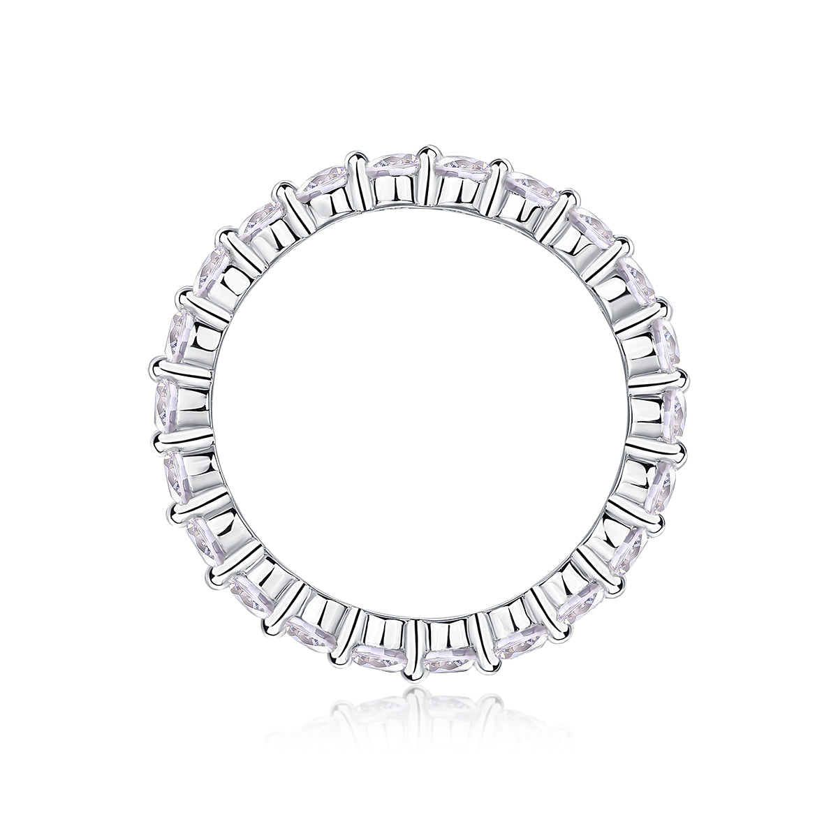 Round-Cut Moissanite Eternity Ring