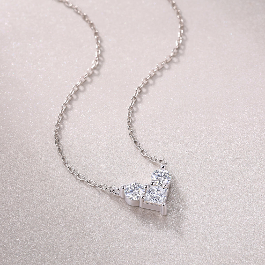 Heart Moissanite Pendant Necklace