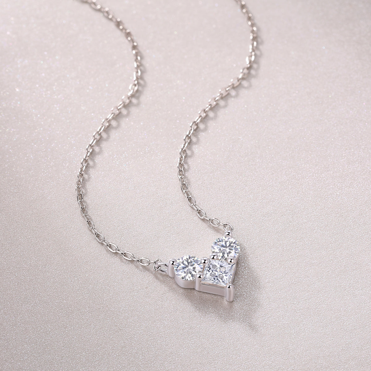 Heart Moissanite Pendant Necklace