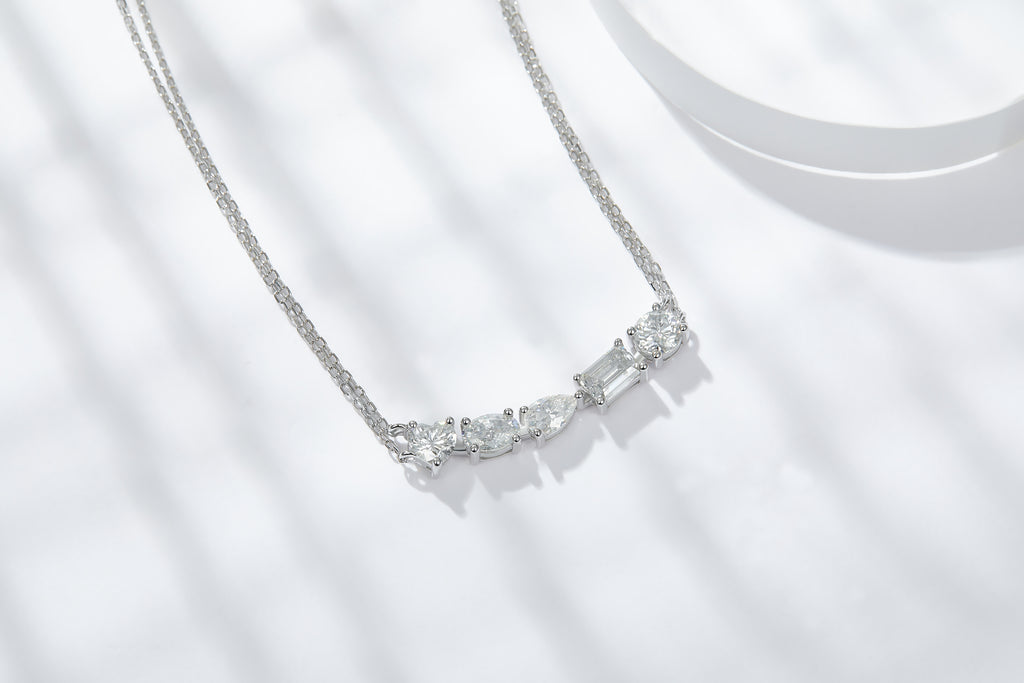 Galaxy Moissanite Bar Necklace