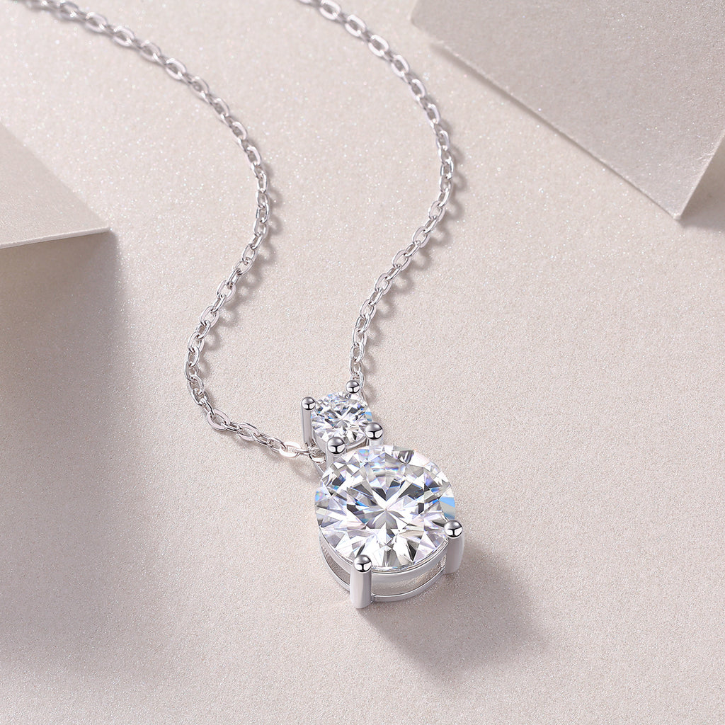 3 Carat Moissanite Solitaire Pendant