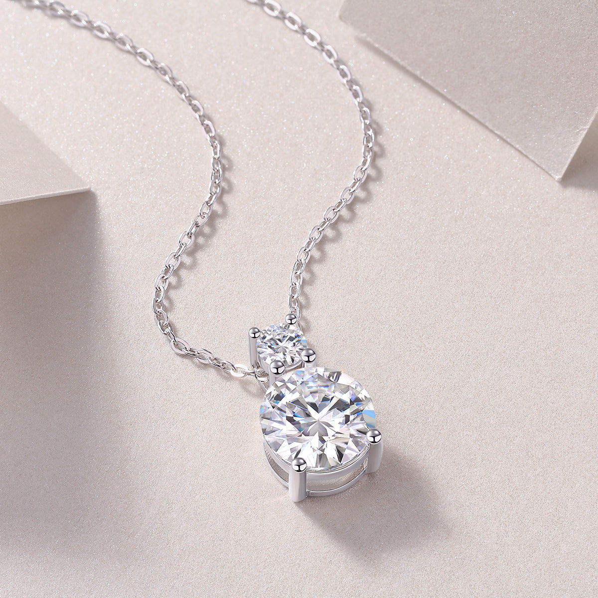 3 Carat Moissanite Solitaire Pendant