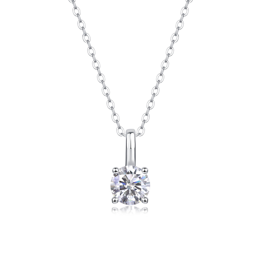 1ct Moissanite Solitaire Pendant Necklace