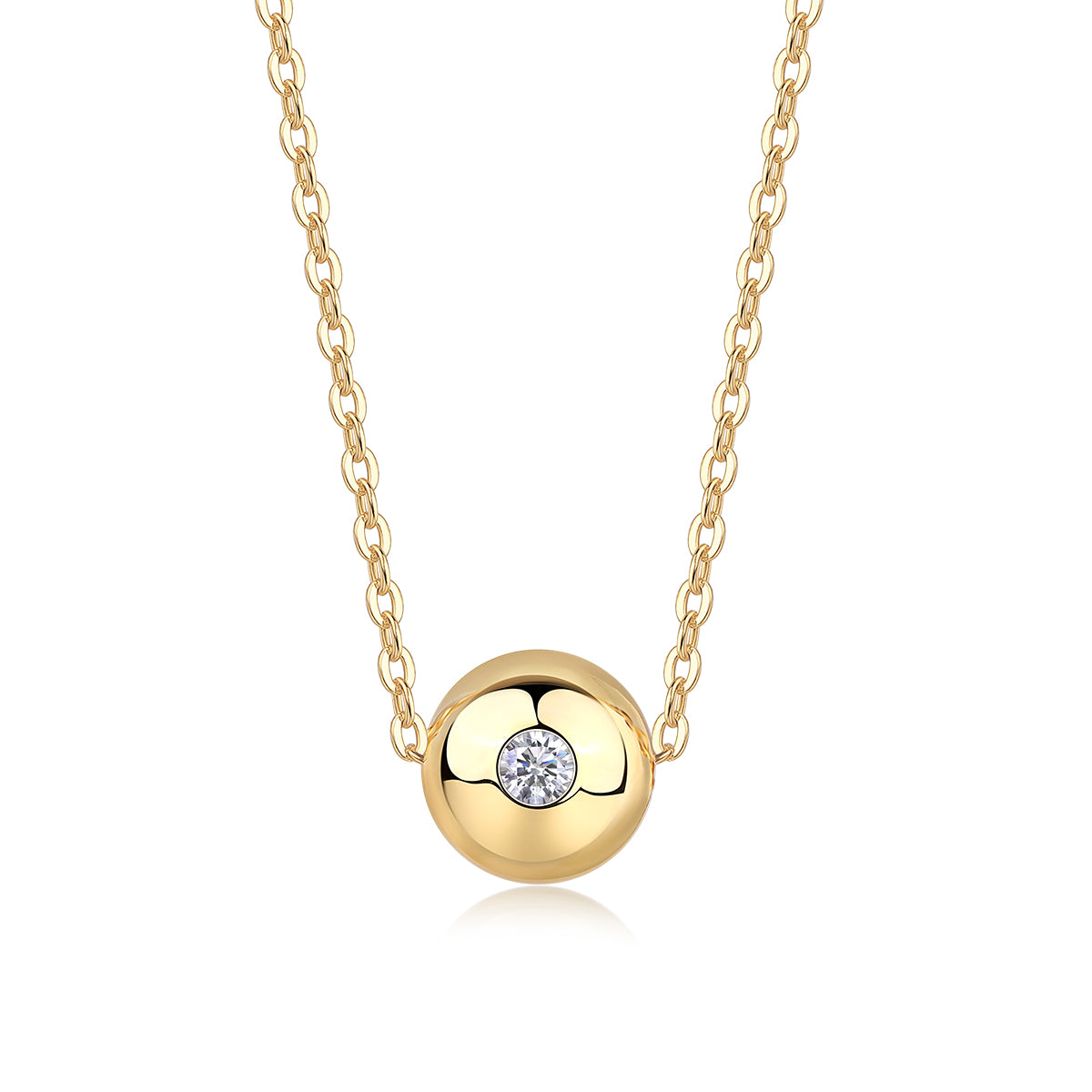Golden Sphere™ Moissanite Pendant Necklace