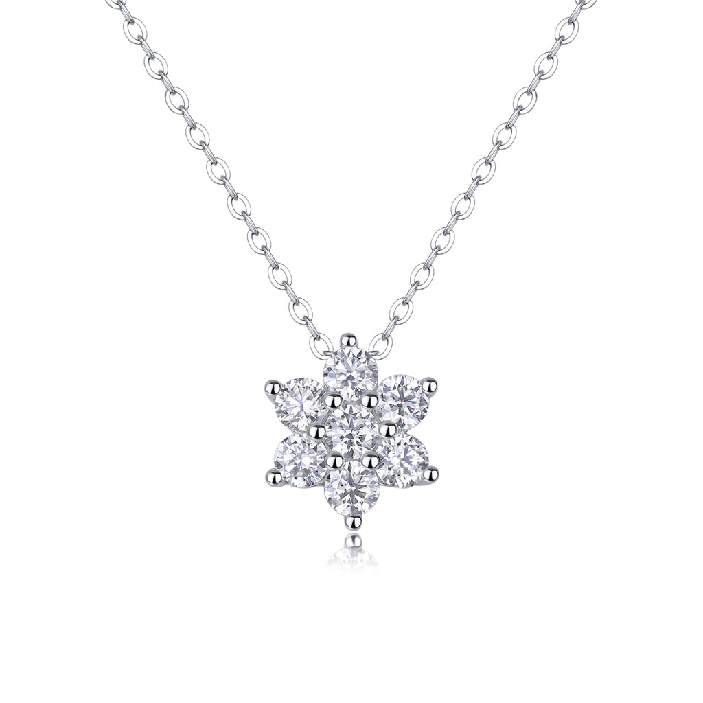 Snowflake Moissanite Pendant Necklace