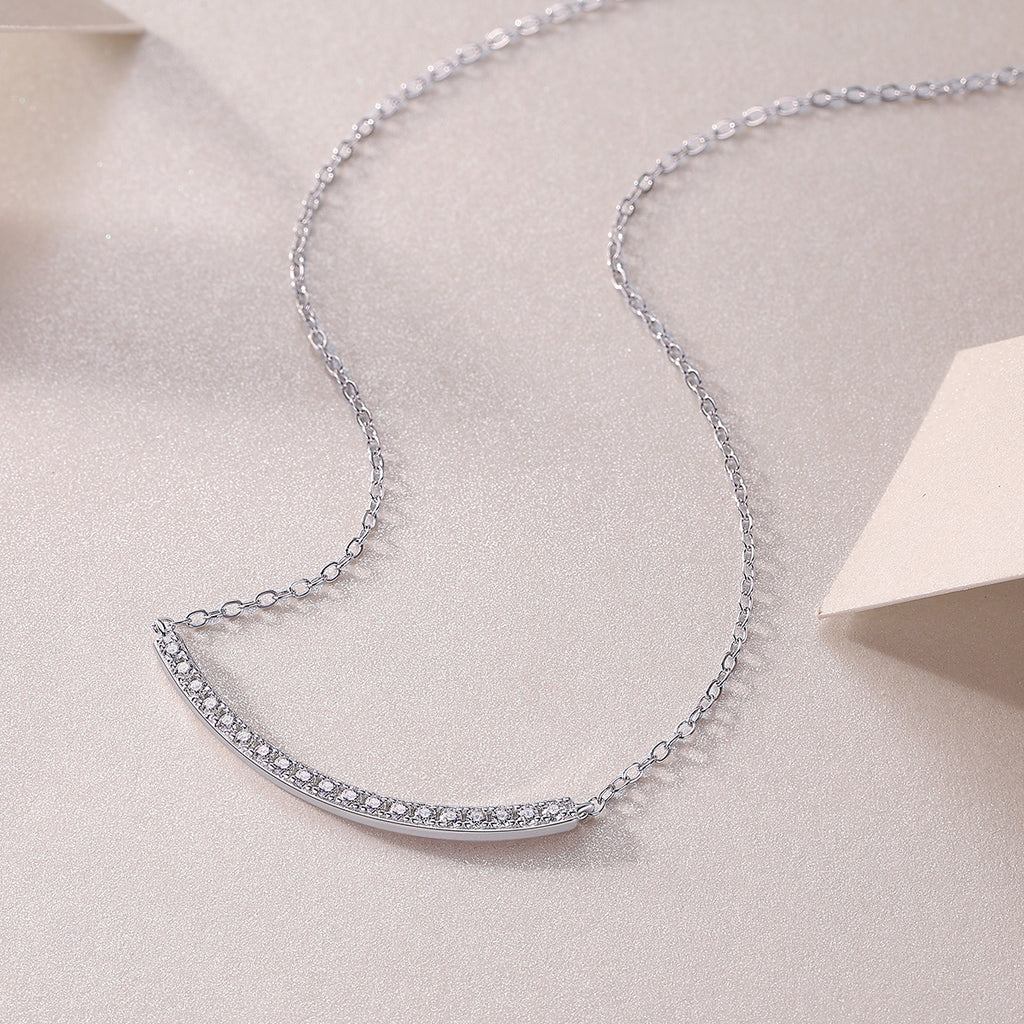 Pavé Arc Moissanite Necklace