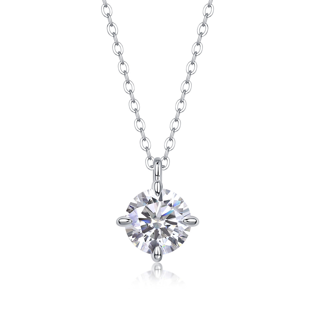 2 Carat Moissanite Solitaire Necklace