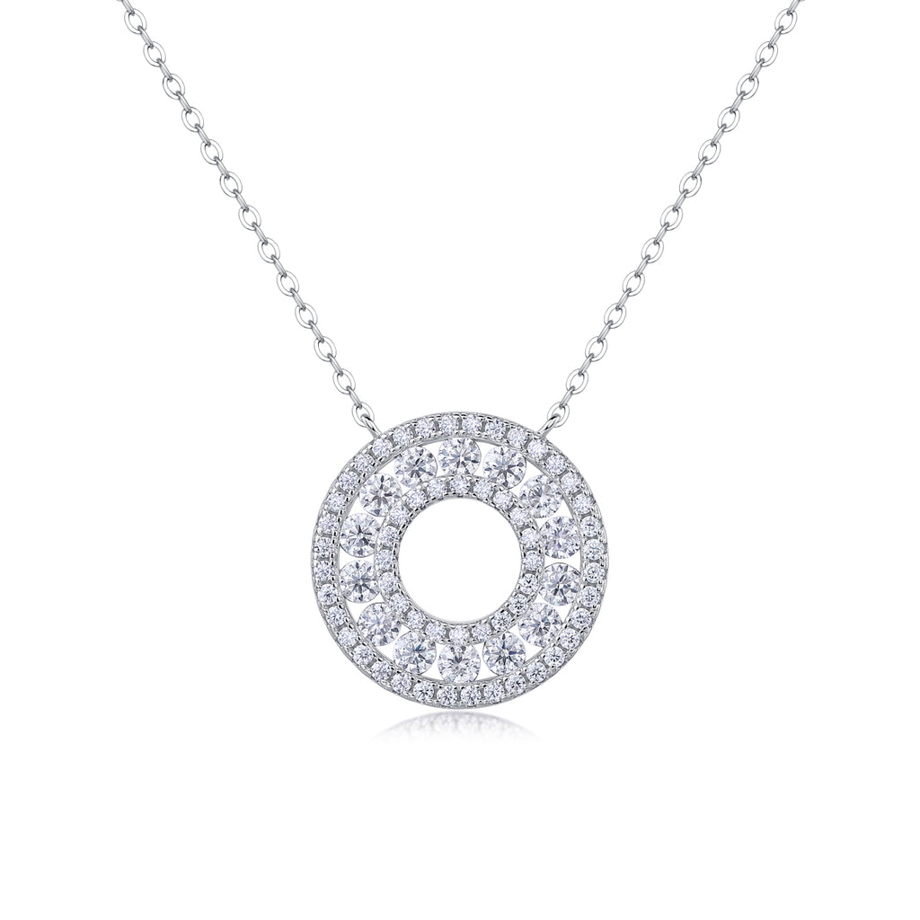 Lunar Halo™ Moissanite Pendant Necklace