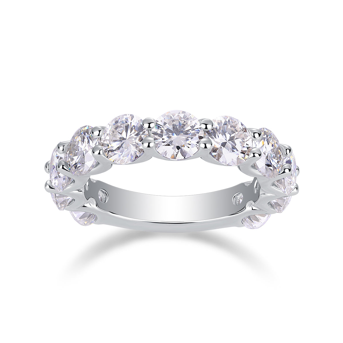 Brilliant Full Eternity Moissanite Ring