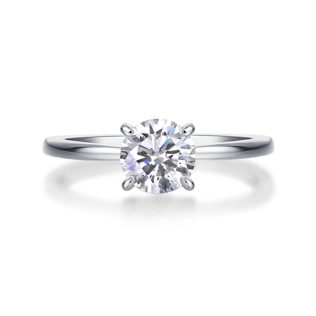 Classic 4-Prong Moissanite Solitaire Ring