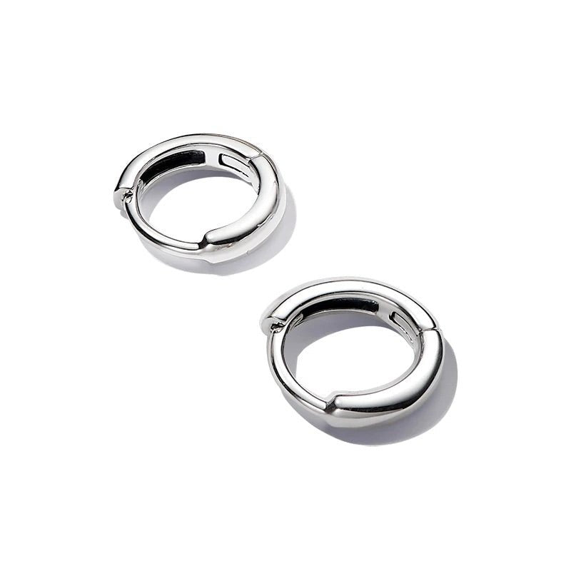 10mm Classic Hoop Earrings in 925 Sterling Silver – minimalist everyday small silver hoops