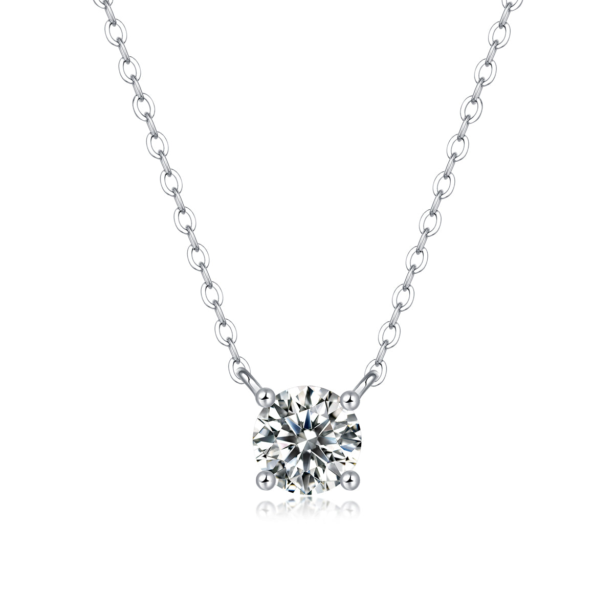 Classic Moissanite Solitaire Necklace