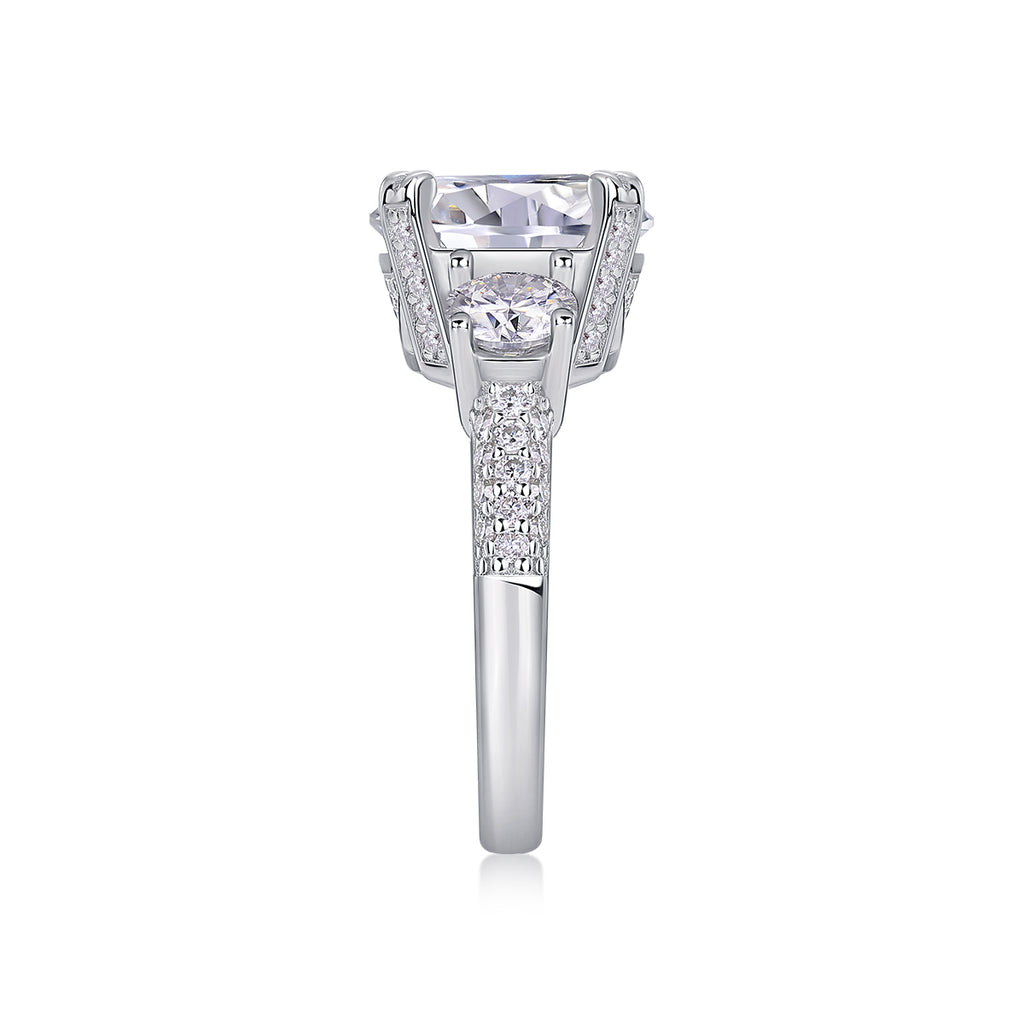 Three-Stone 5-Carat Moissanite Ring