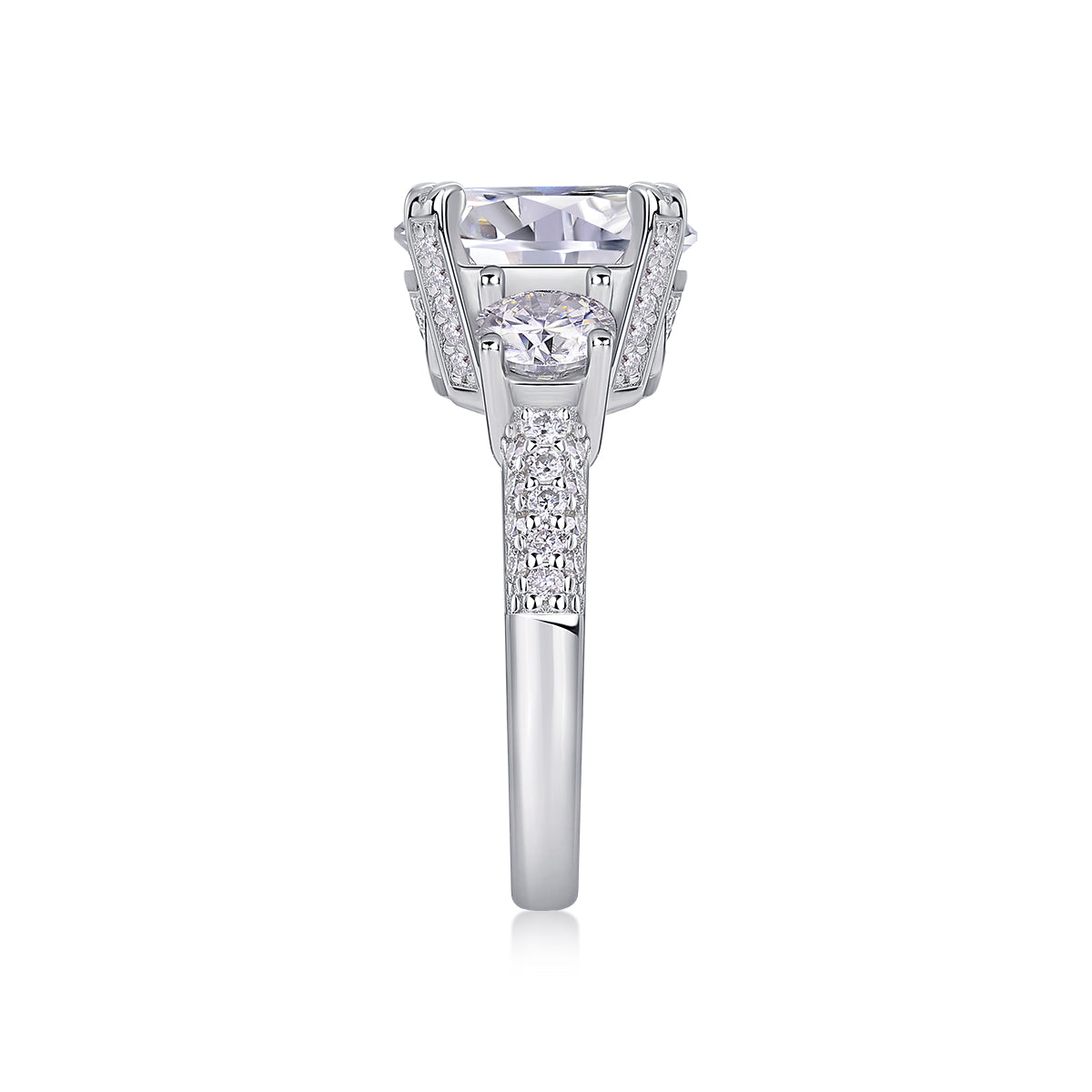 Three-Stone 5-Carat Moissanite Ring