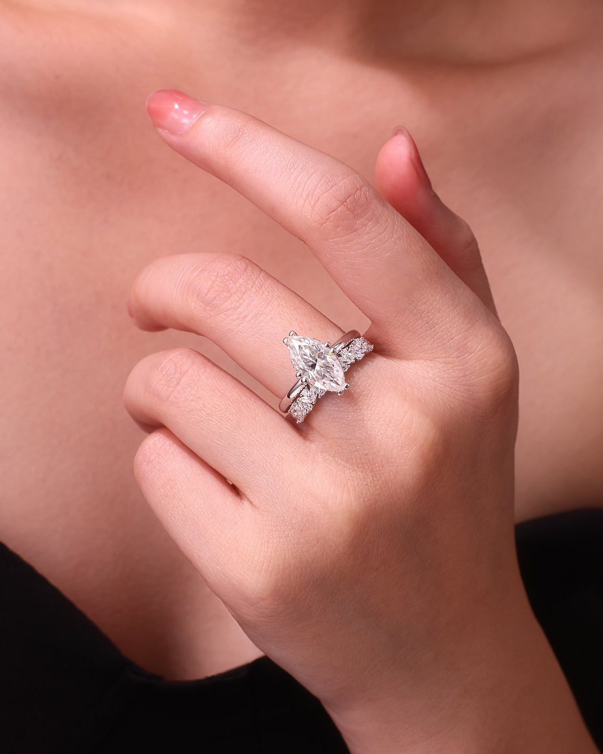 Star Eyes Moissanite Ring Set