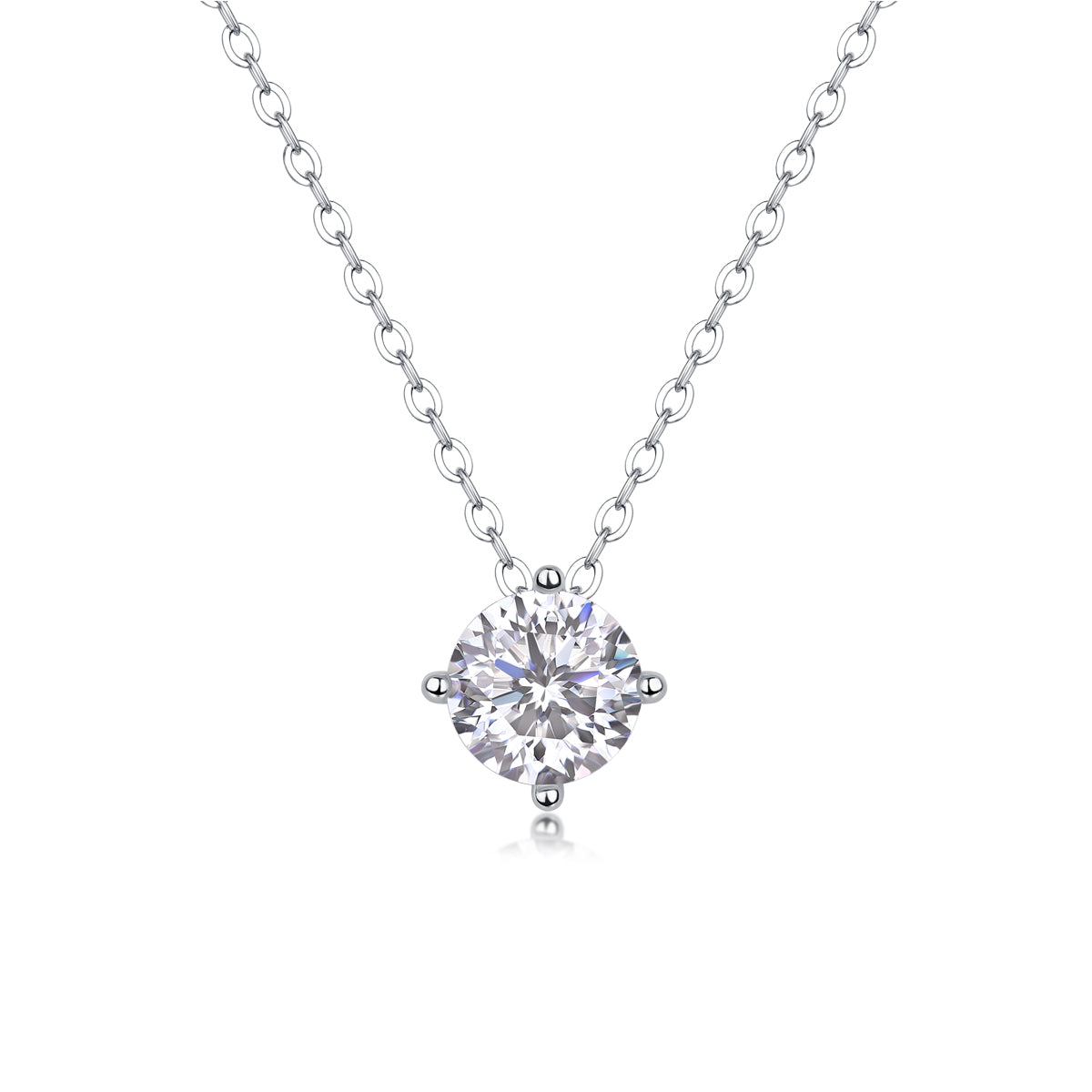 True Heart 1 Carat Moissanite Solitaire Necklace