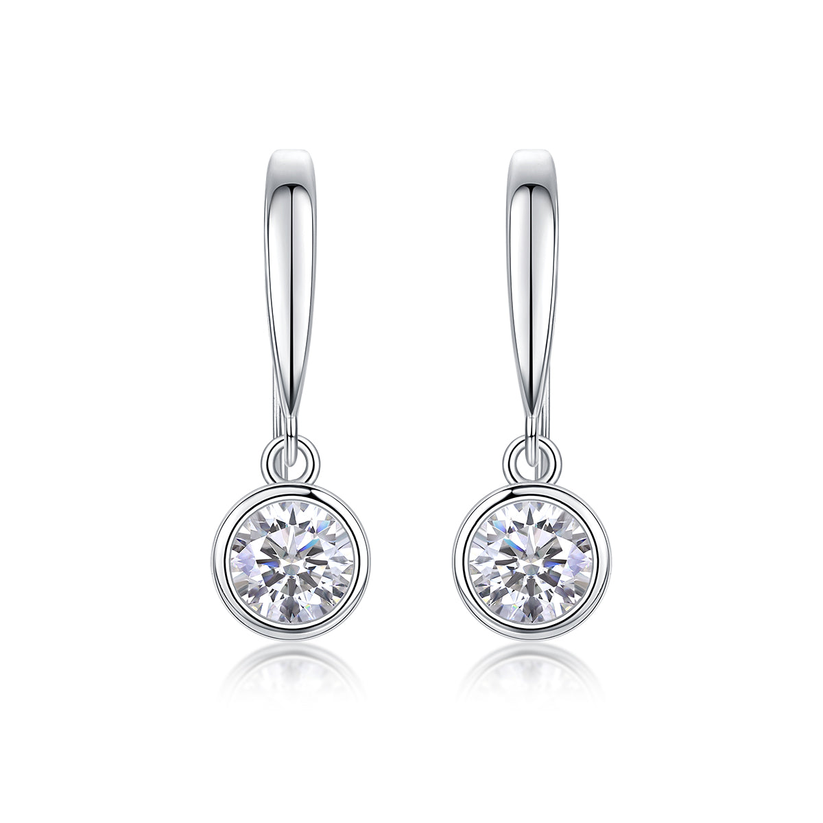 Minimalist Drop Moissanite Earrings