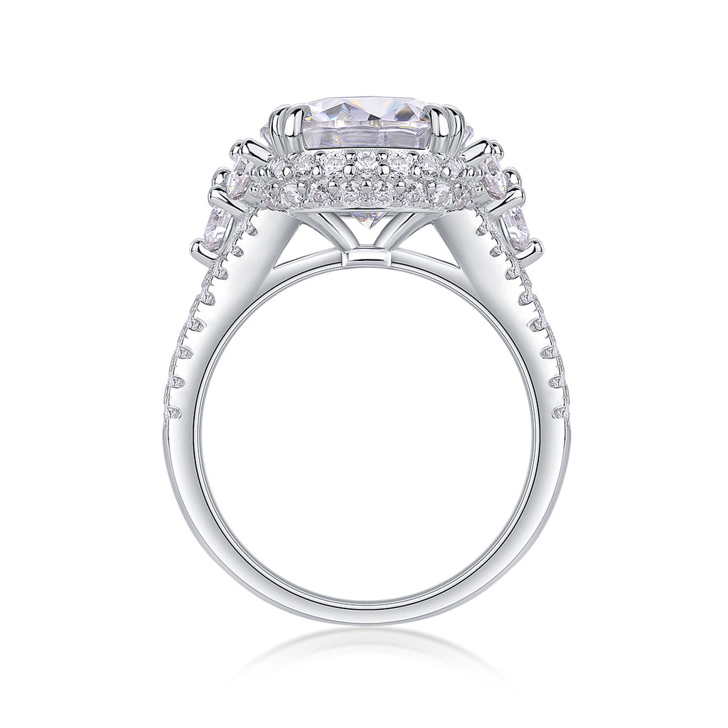 Crown Prong 5-Carat Moissanite Ring