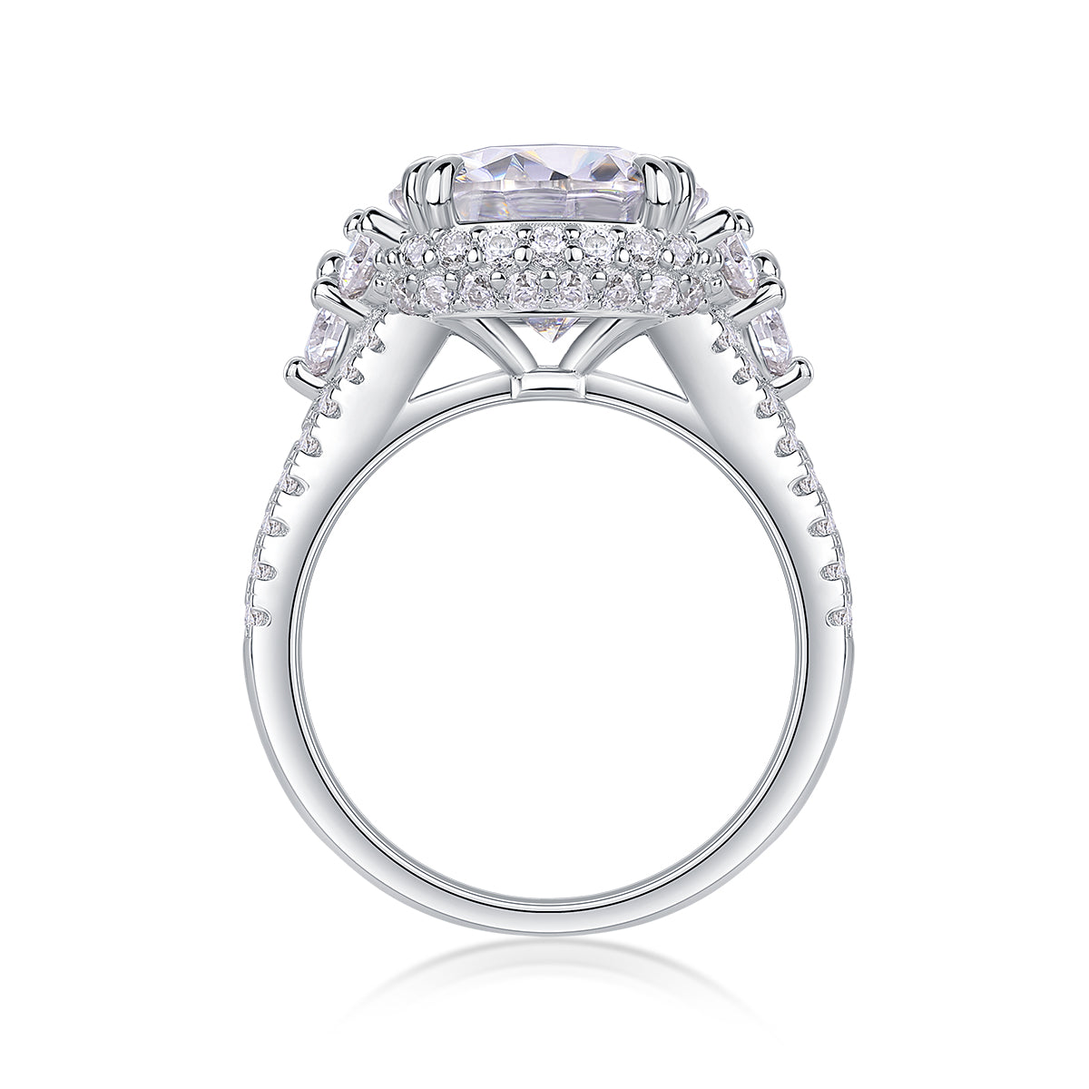 Crown Prong 5-Carat Moissanite Ring