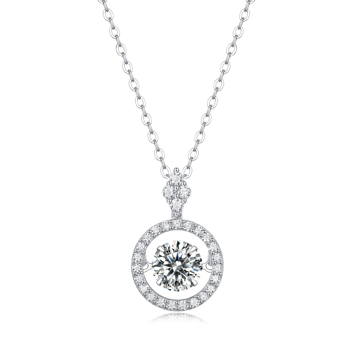 Luminous Halo™ Moissanite Pendant Necklace