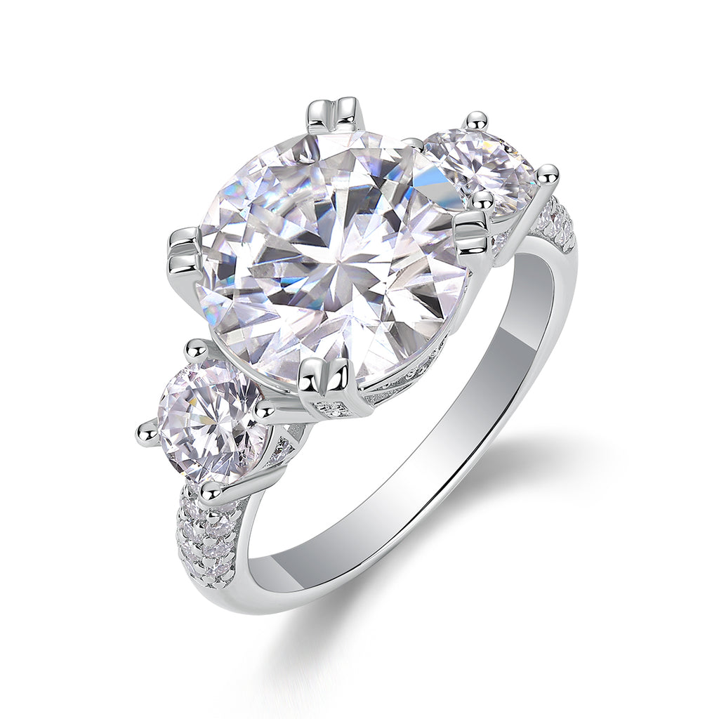 Three-Stone 5-Carat Moissanite Ring