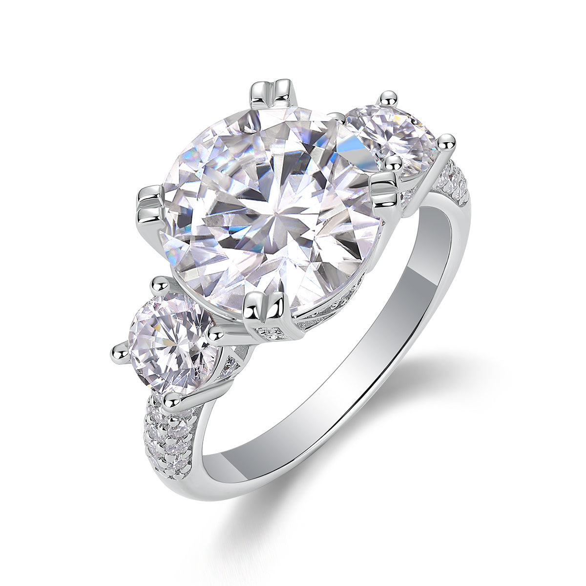 Three-Stone 5-Carat Moissanite Ring