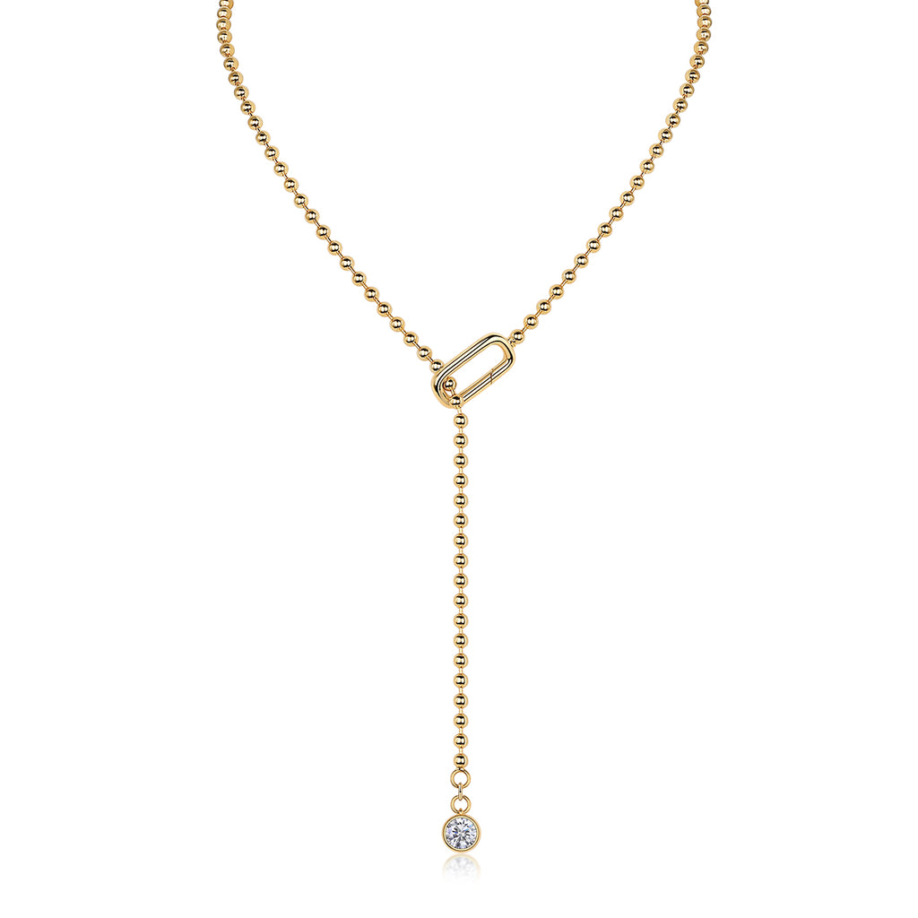 Gem Tassels™ 1ct Moissanite Drop Necklace