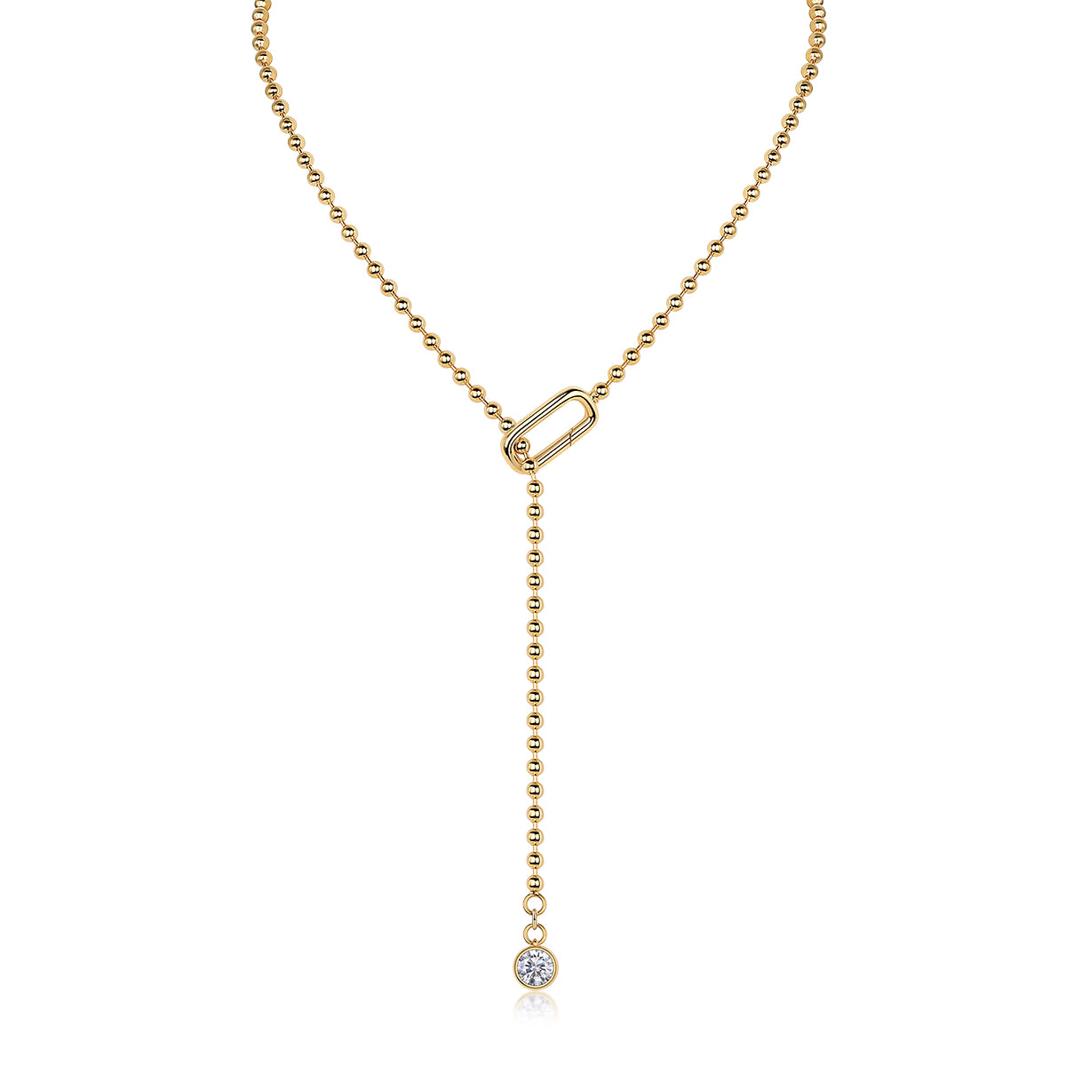 Gem Tassels™ 1ct Moissanite Drop Necklace