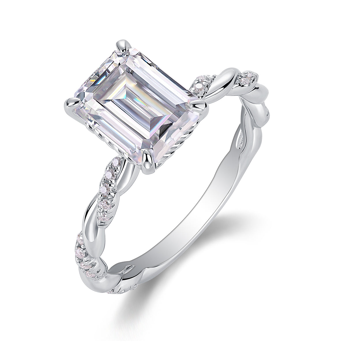 Chasing Light Moissanite Ring