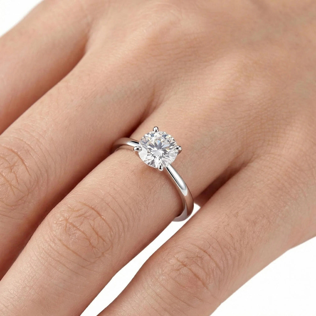 Classic 4-Prong Moissanite Solitaire Ring
